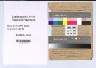 Entnazifizierung Karl Gottlob , geb. 13.02.1900 (Betriebswart)