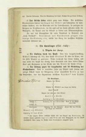 II. Die Karolinger (751 - 843)