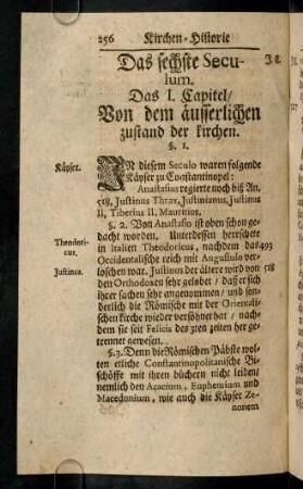 256-262, Das I. Capitel