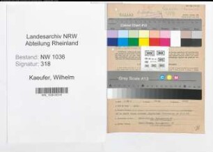 Entnazifizierung Wilhelm Kaeufer , geb. 17.02.1890 (Kaufmaennischer Angestellter)