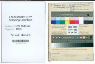 Entnazifizierung Heinrich Scheidt , geb. 06.07.1907 (Lagerist)