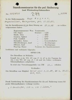Wagner, Hugo