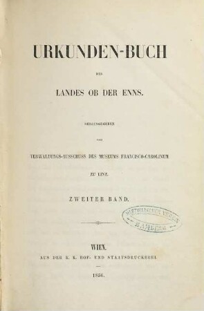 Urkunden-Buch des Landes ob der Enns, 2