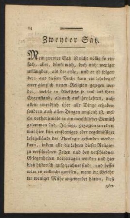 Zweyter Satz.