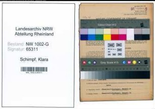 Entnazifizierung Klara Schimpf, geb. 13.02.1895 ()