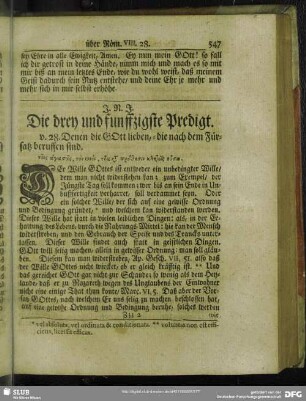 Die drey und funffzigste Predigt