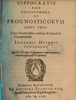 Prolegomena et Prognosticorum libri tres