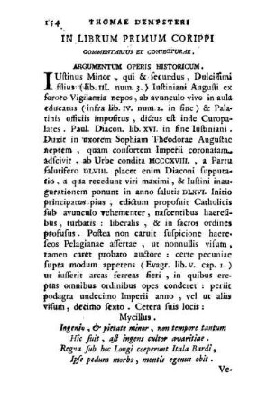 In Librum Primum Corippi Commentarius Et Coniecturæ.