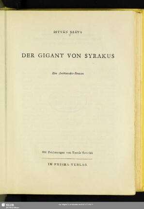 Der Gigant von Syrakus : ein Archimedes-Roman
