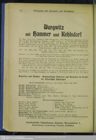 Wurgwitz mit Hammer und Kohlsdorf