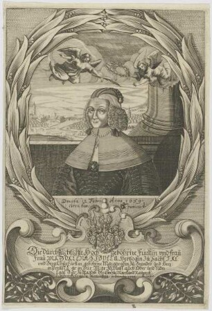 Bildnis der Magdalena Sibylla, Herzogin zu Sachsen, gebohrne Marggräfin zu Brandeb.