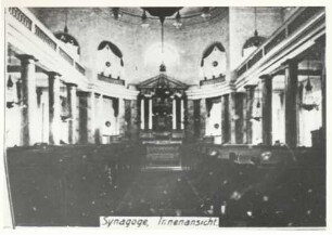 Bad Buchau, BC; Synagoge, Innenansicht mit Thora-Schrein