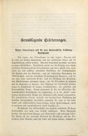 Die Grundsätze der Steuerpolitik und die schwebenden Finanzfragen Deutschlands und Oesterreichs