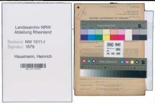 Entnazifizierung Heinrich Hausmann , geb. 12.11.1907 (Hilfsarbeiter)