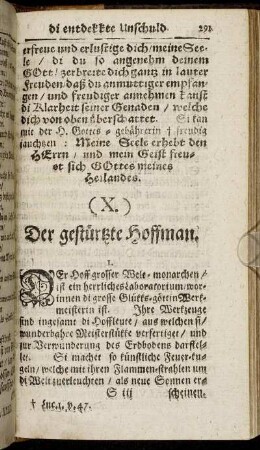 X. Der gestürtzte Hoffman.