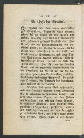 Stierhetze der Spanier