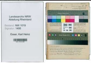 Entnazifizierung Karl Heinz Esser , geb. 04.06.1903 (Schlosser)