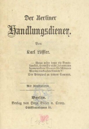 Der Berliner Handlungsdiener