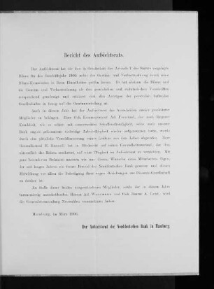 Bericht des Aufsichtsrats.