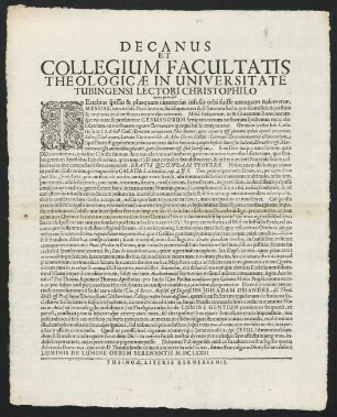 Decanus Et Collegium Facultatis Theologicae...