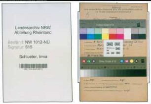 Entnazifizierung Irma Schlueter , geb. 03.04.1911 ()