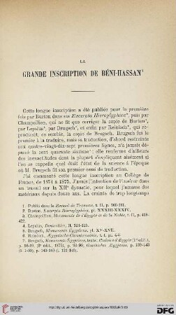 La grande inscription de Béni-Hassan