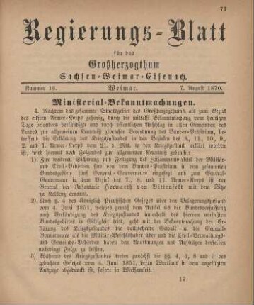 Nr. 16 : 7. August 1870