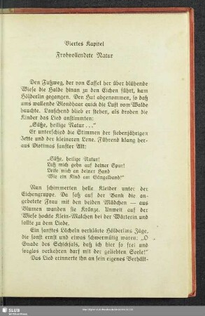Viertes Kapitel. Frohvollendete Natur