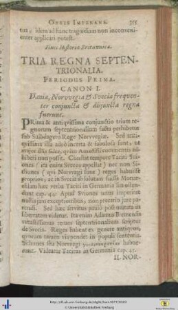Tria regna septentrionalia. Periodus I.–III.