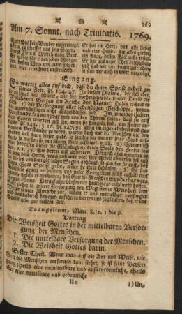 Am 7. Sonnt. nach Trinitatis. 1769
