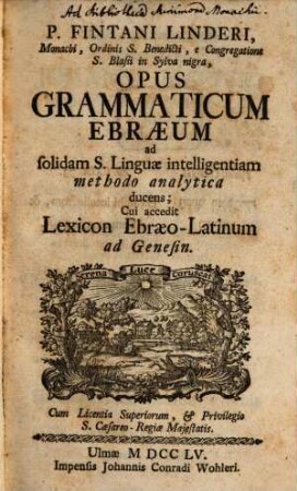 Opus grammaticum ebraeum ...