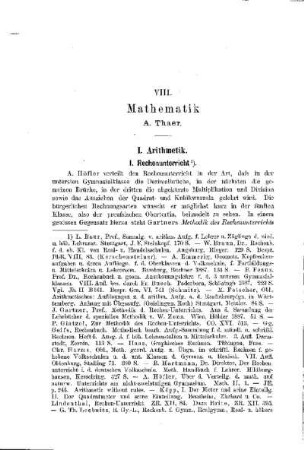 Mathematik : [Abteilung B. Die einzelnen Lehrgegenstände]