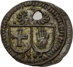 Einseitiger Pfennig der Reichsstadt Schwäbisch Hall, 1681