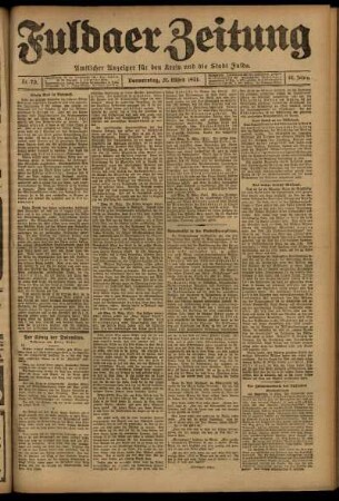 Ausgabe vom Donnerstag, den 31. März 1921.