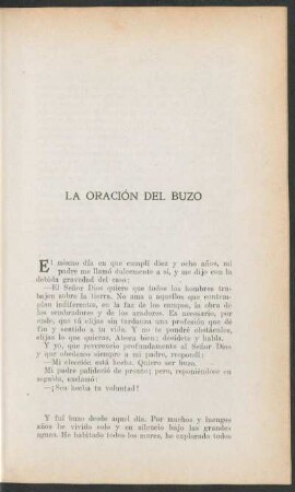 La oración del buzo