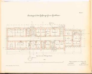 Amtsgerichtsgefängnis, Grottkau: Grundriss KG 1:100
