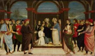 Die Einkleidung des heiligen Augustinus durch den heiligen Ambrosius