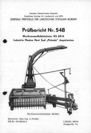 Wurftrommelfeldhäcksler KS 69/A