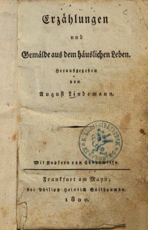 Erzählungen und Gemälde aus dem häuslichen Leben