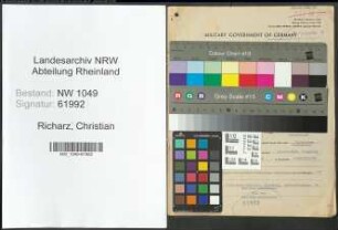 Entnazifizierung Christian Richarz , geb. 26.10.1886 (Postbeamter)