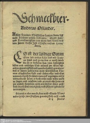 Schmeckbier, Andreas Osiander