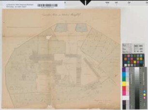 Kloster Steinfeld: Figurativer Plan des Klosters Steinfeld. Steinfeld den 17. Juny 1825. [Unterschrift] Kommunalbaumeister