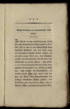 Nöthige Erklärung des Chodowieckischen Titelkupfers.