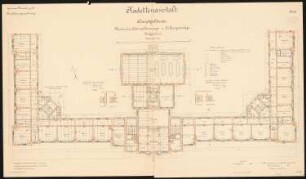 Kadettenanstalt der Garnison, Naumburg/Saale: Niederdruckdampfheizungs- und Lüftungsanlage im Grundriss Erdgeschoss 1:100
