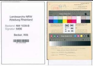 Entnazifizierung Willi Becker , geb. 24.01.1920 (Angestellter)