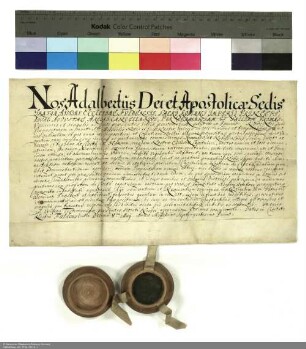 Adalbert [von Schleifras], Abt von Fulda, überträgt Stephan von Cloet die Propstei Michaelsberg