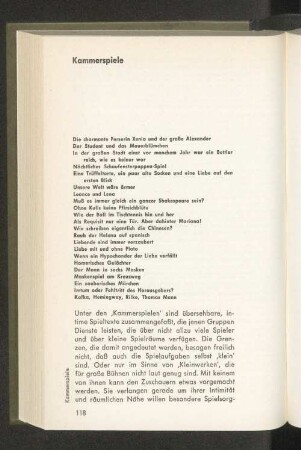Kammerspiele