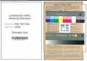 Entnazifizierung Karl Schnabel , geb. 06.10.1914 (Dreher)