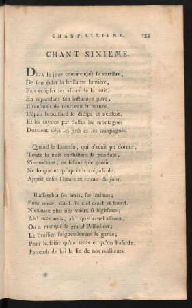 Chant Sixieme