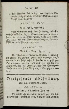 Dreizehende Abtheilung. - Sechzehende Abtheilung.